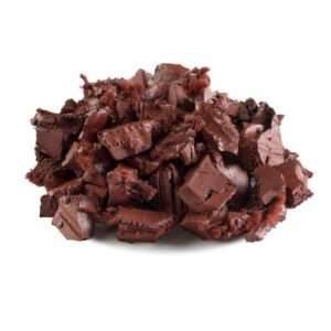 Red rubber mulch, close up